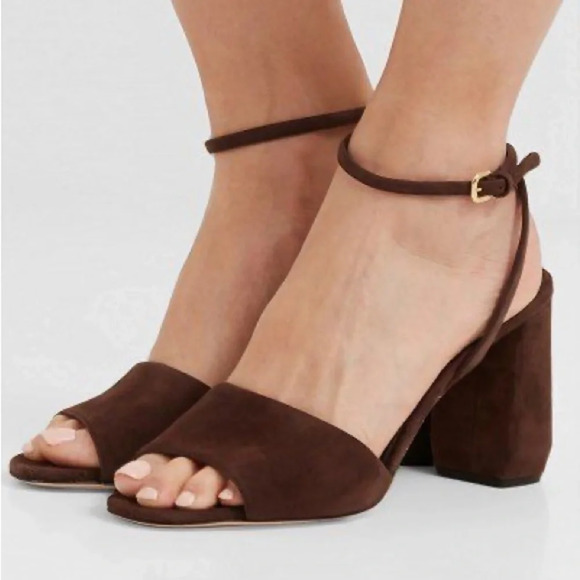 Prada Suede Brown Chunk Heel 39.5 - Picture 1 of 7